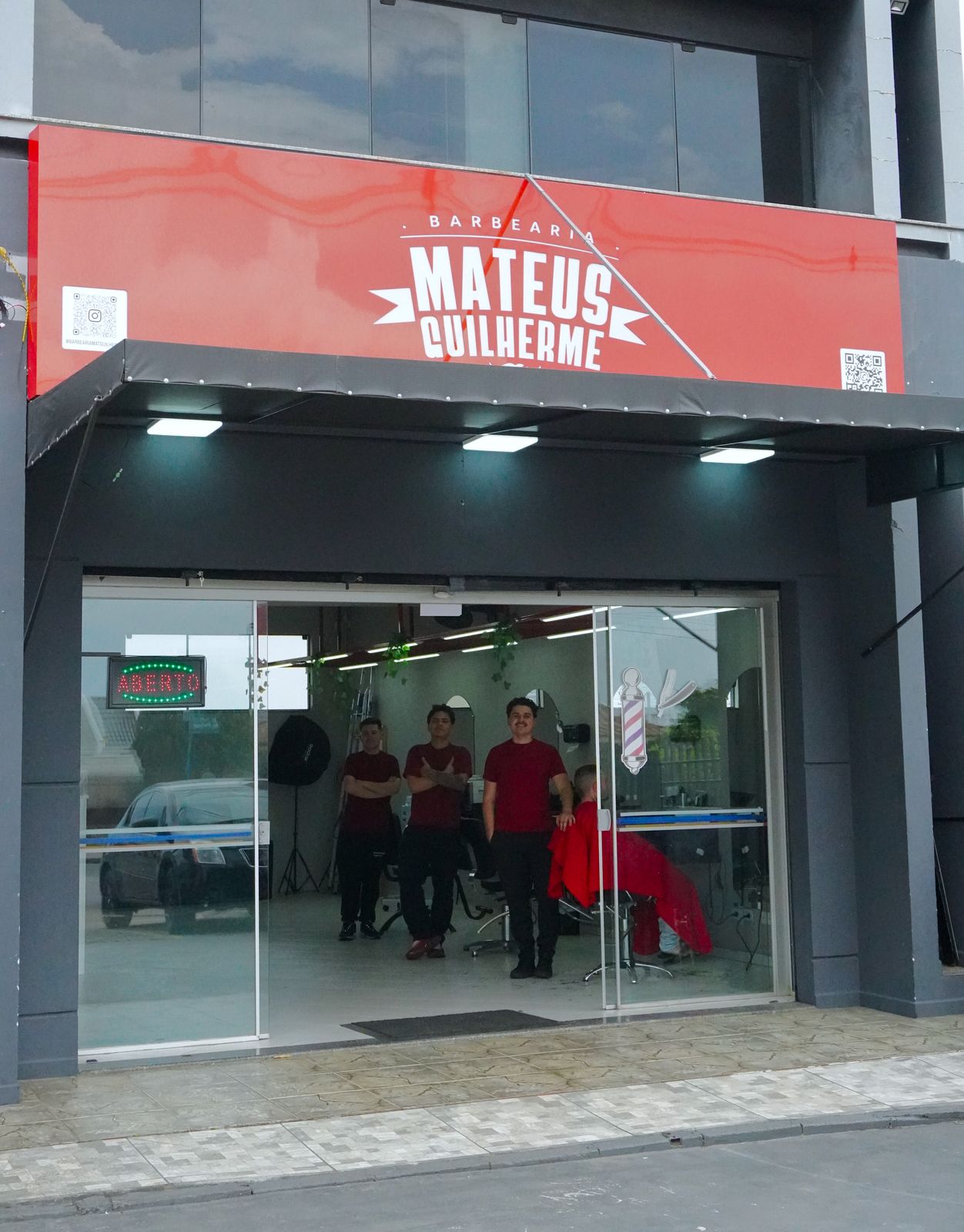 Fachada da Barbearia Mateus Guilherme